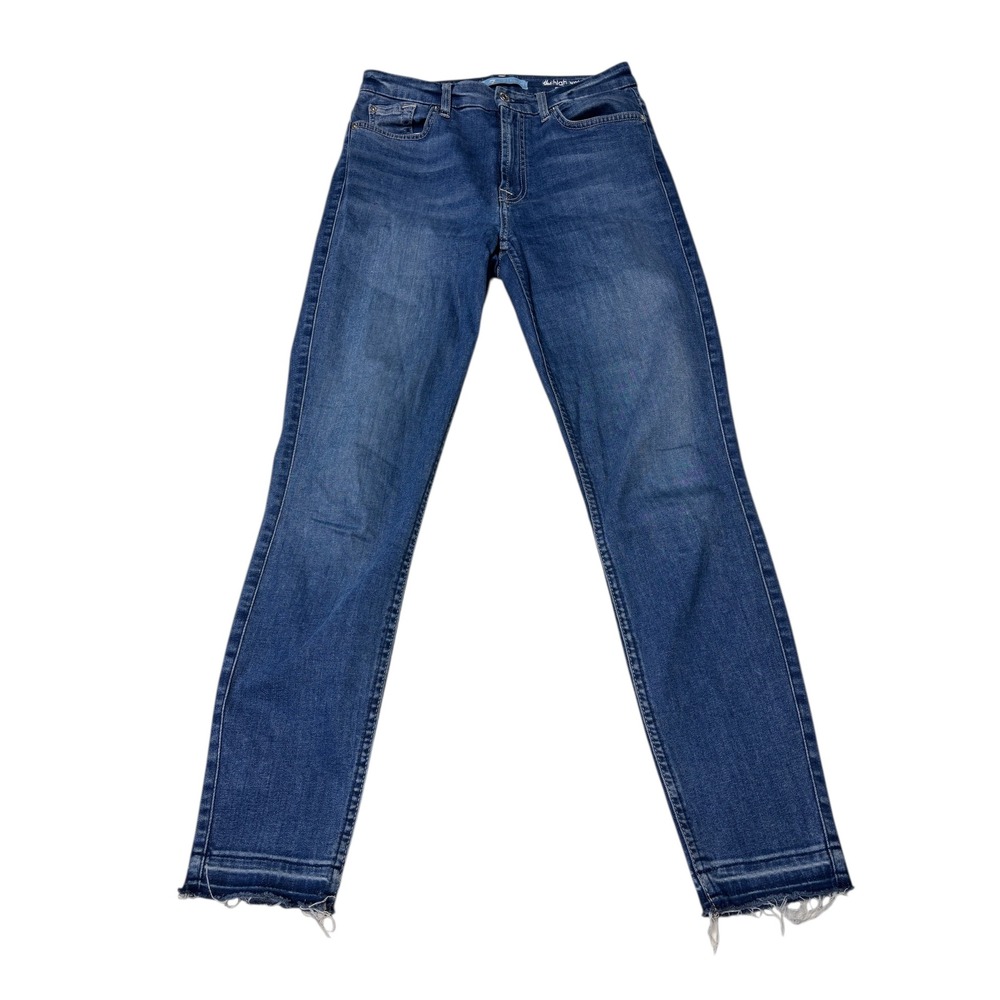 7 For All Mankind The High Waist Ankle Skinny Jeans Blair Denim Size 27X27